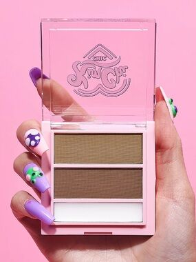 KimChiChic Beauty Kimbrowly Natural looking Eyebrow Powder Duo with Brow Wax